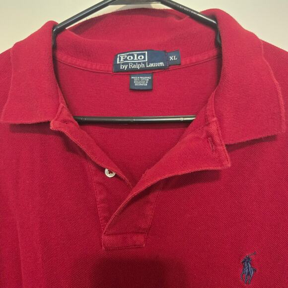 Polo Ralph Lauren Red Long Sleeve Men’s Polo Shirt XL Classic Fit Casual - Picture 5 of 9